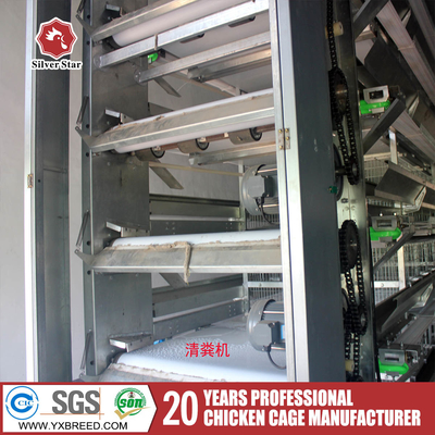 Ventilational Automatic Layer Cage System , 4 Tier 120 Birds Chicken Battery Cages