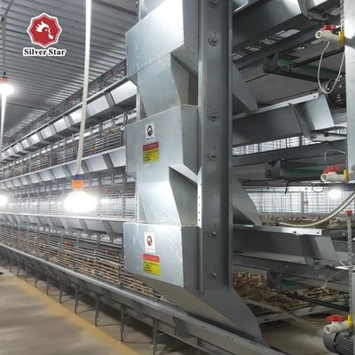 Kandang Baterai Kandang Ayam Broiler 4 Tingkat untuk Kandang Ayam Bayi 4 Tingkat Peralatan Peternakan Unggas Sistem Otomatis